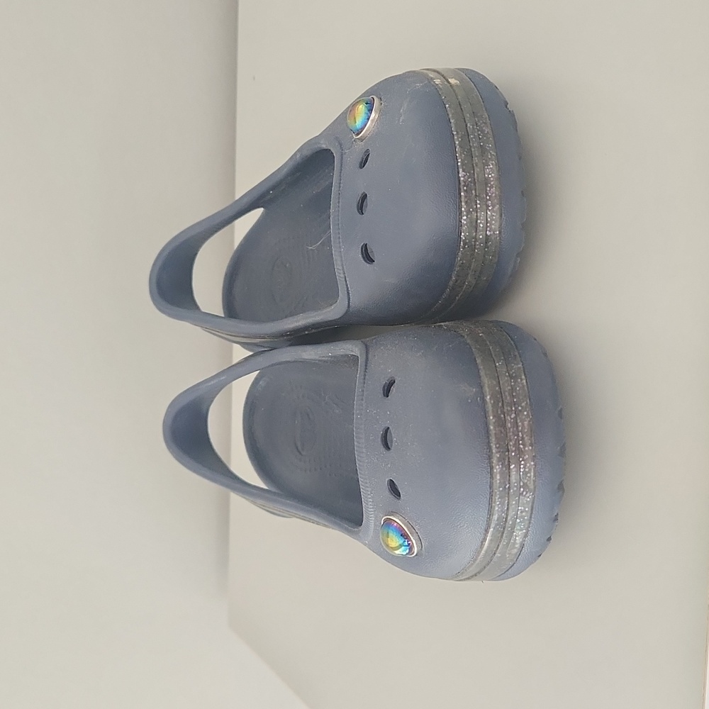 Girls Navy J3 croc's Mary Jane's